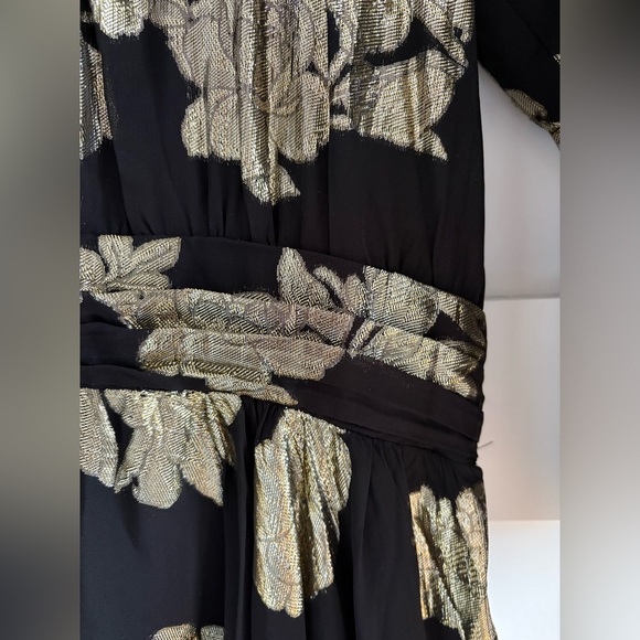 Elie Tahari Metallic Blooms Midi-Dress size S - Picture 14 of 16